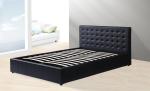 Tufted Headboard Solid Wood Double Bed Modern Style Designs Sofa Cum Full Line