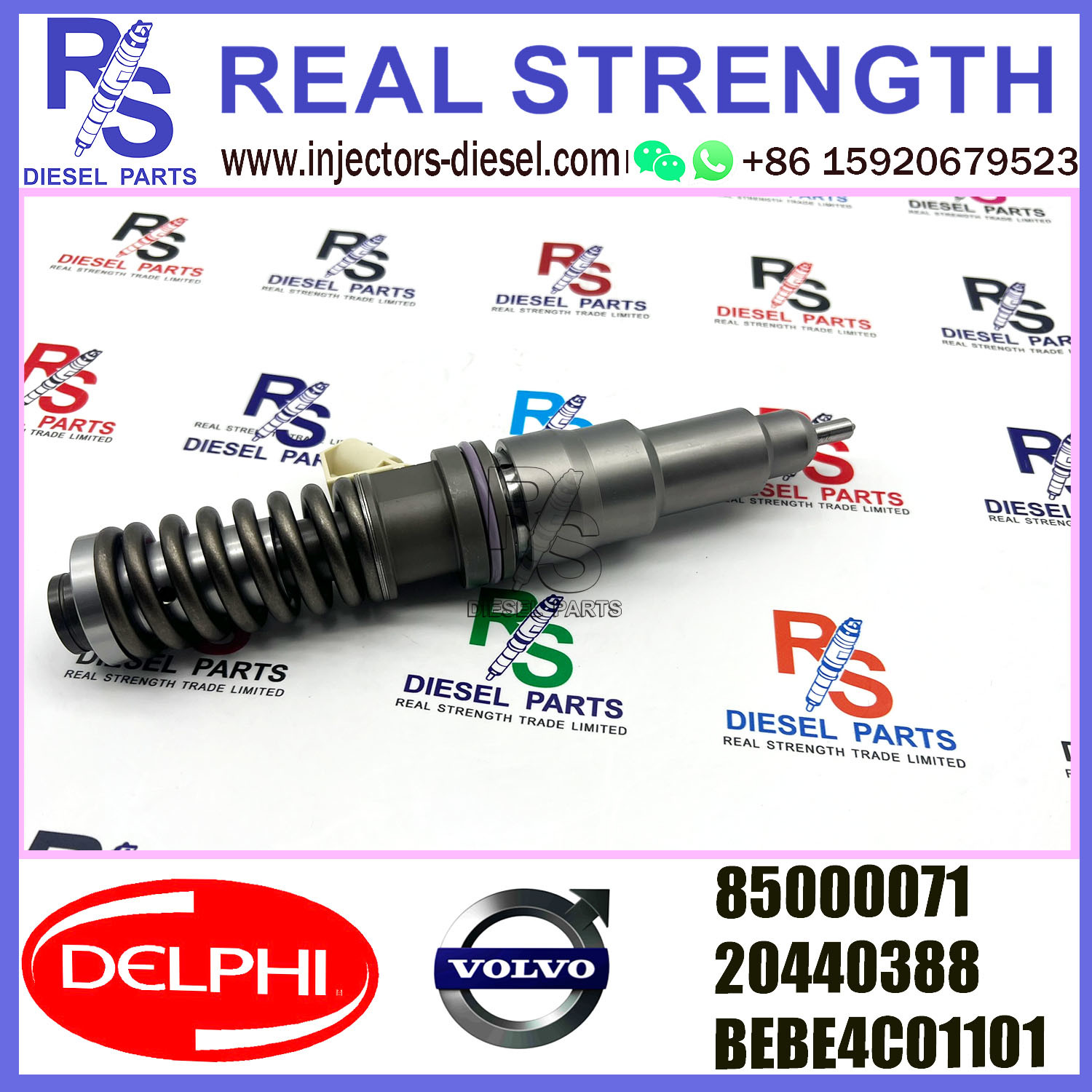 V-O-L-V 2pin injector20440388 3803654 85000071 Diesel pump Injector DELPHI BEBE4C01101 E1 for V-O-L-V D12 BUS