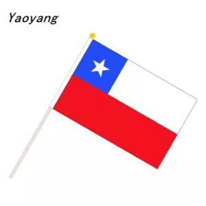 China Chilean Hand Held Flags Outdoor Waving Polyester Custom Logo factory