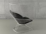 Outdoor Showroom Link Easy Chair Furniture With Varnished Steel Tom Dixon Design