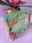 Durable Clear Green Printed PVC Box OEM , Printing Flowers PVC Plastic Box