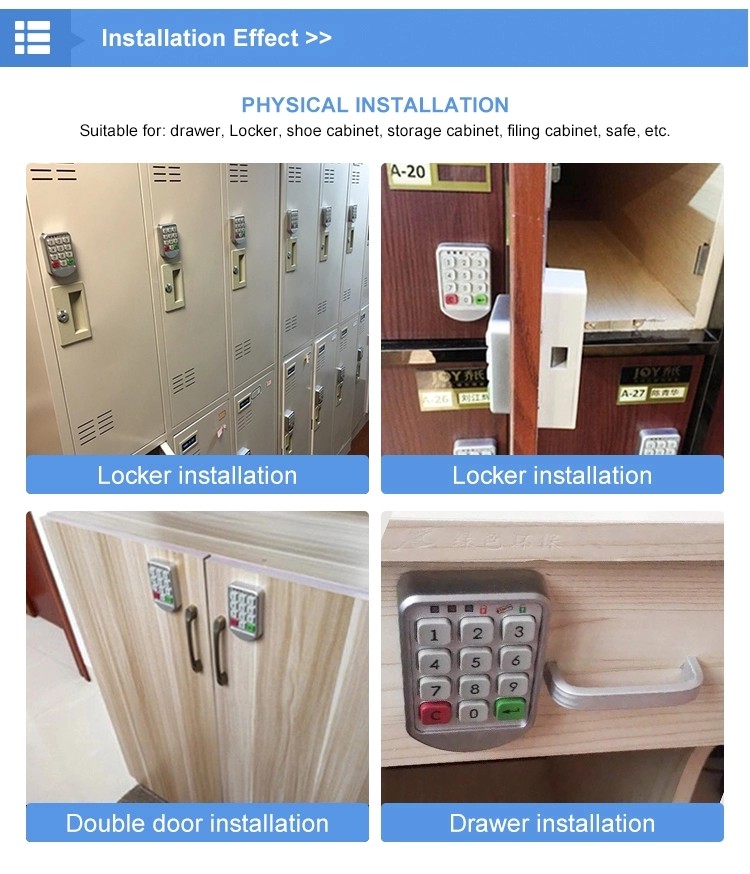 Electronic Intelligent Password Code Keypad Digital Sauna Drawer Cabinet Lock