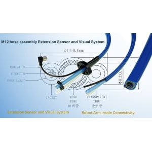M12 Hose Assembly Extension Sensor And Visual System For Robot Arm IO Connector