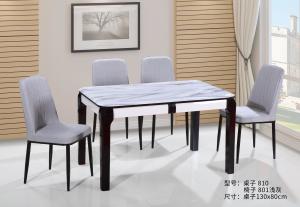 China Simple Assembly Stone Wood Coffee Table , Stylish Dining Room Table Sets factory
