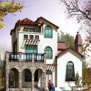 China 3 Story Prefab Homes G550 Z275 Galvanized Coil With Garage Parking Lot factory