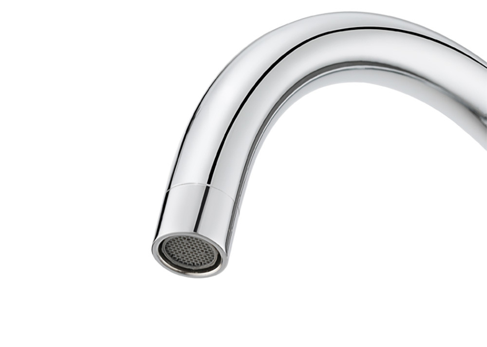 Single Chrome Handle Brass Kitchen Mixer Faucet With Adjustable Speed T8006