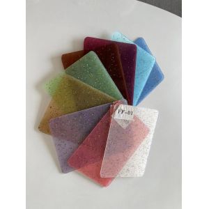 China No Fading Transparent Glitter Acrylic Sheets 3mm Perspex Plastic Sheet on sale