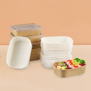 China Leakproof Kraft Paper Packaging Lunch Box Grease Resistant Nontoxic factory
