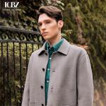 Customized Designs Men's Gray Wool Business Casual Mid-length Cashmere Coat