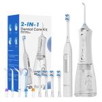 Professional 2-in-1 Sonic Teeth Cleaning Combo Soft Bristle Electric Toothbrush