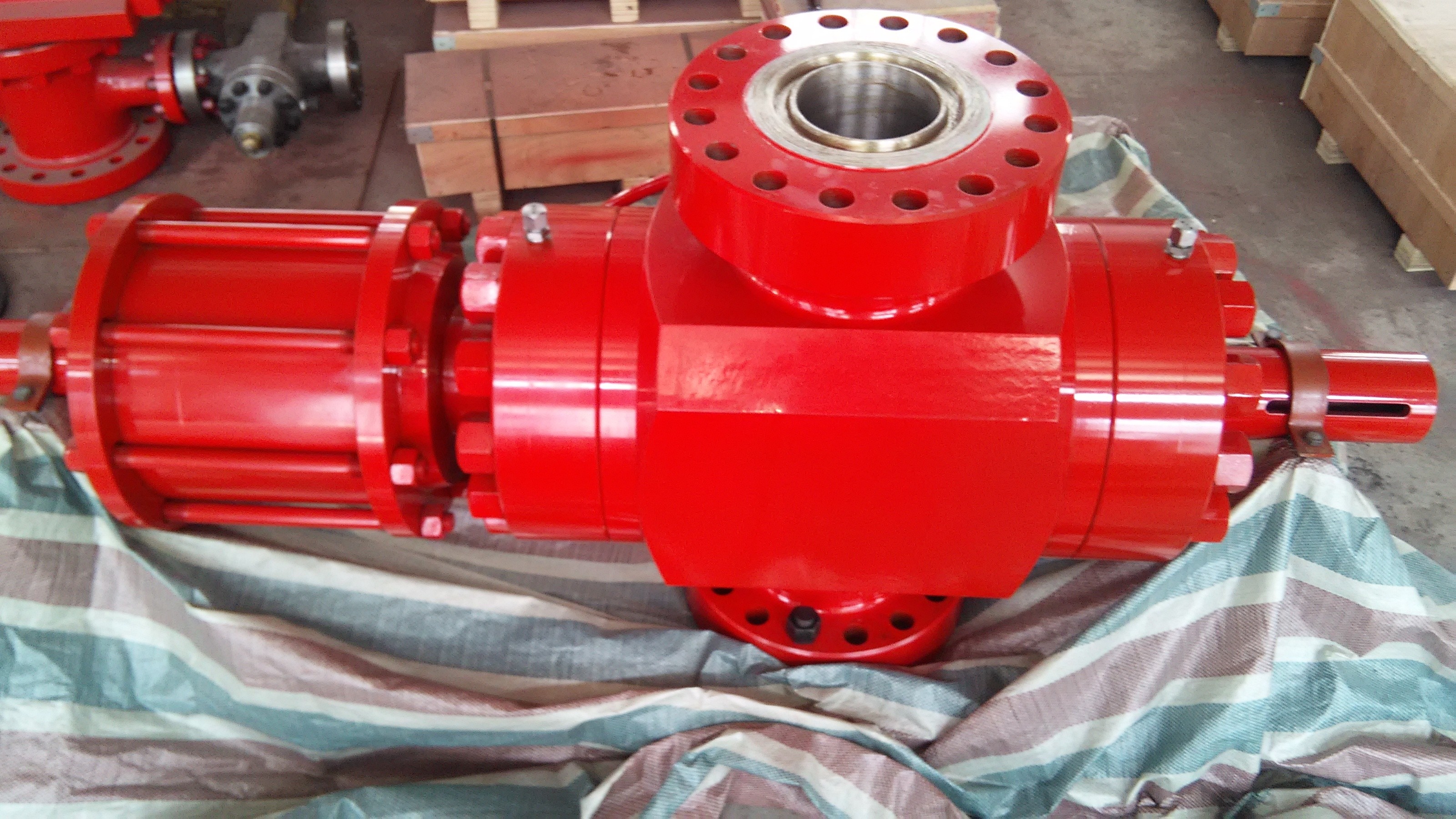 API 6A Cameron Wellhead Valves , Flanged Hydraulic Gate Valve Ball Screw