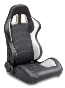 China Sparco Style Leather Racing Sport Auto Car Seats / Black And White Racing Seats factory