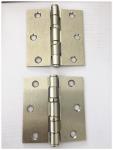 Flat Head 4 Inch Security Door Hinges Ball Bearing Golden Plated