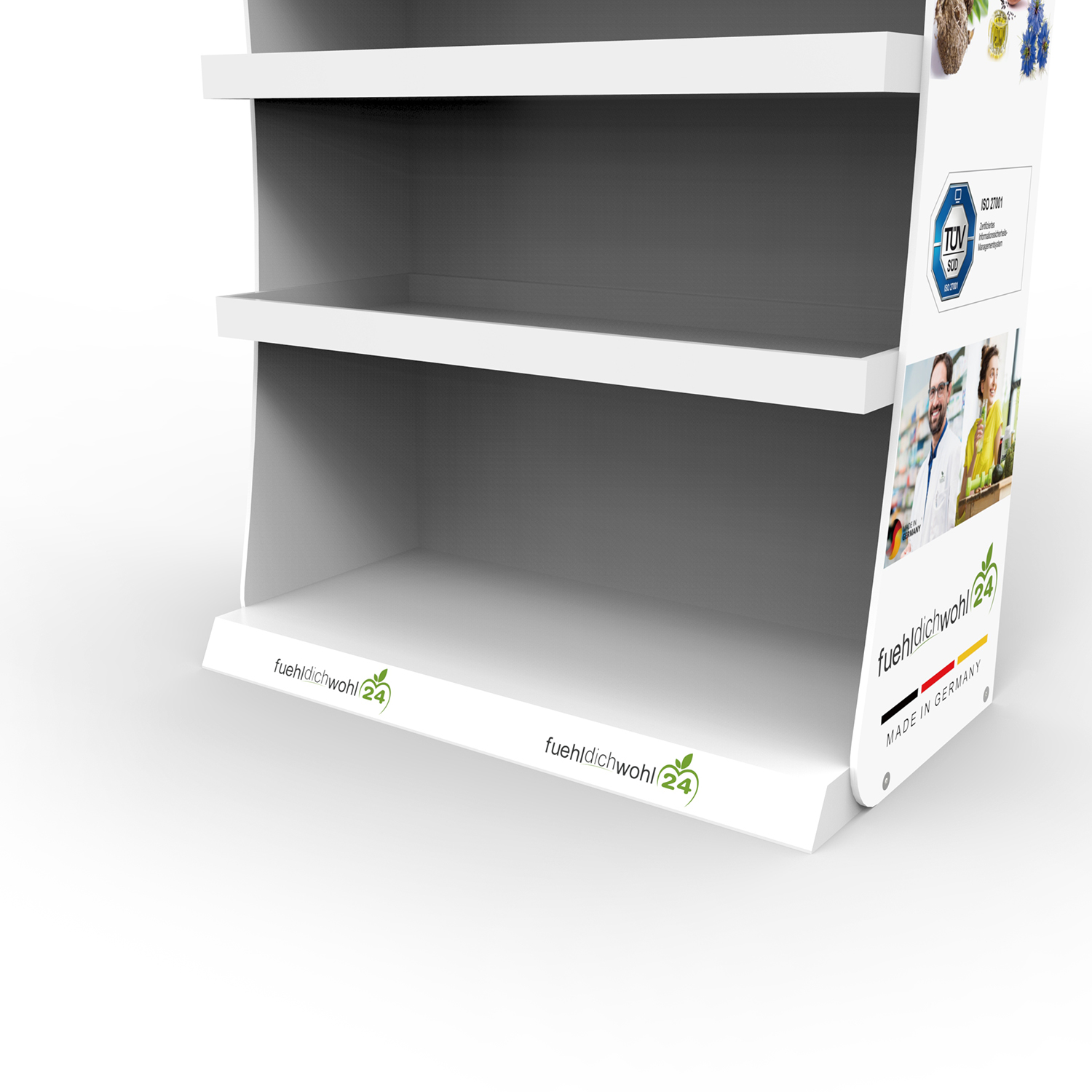 Fashion Wooden Retail Display Rack White Drug Wooden Display Shelf For Pharmacy