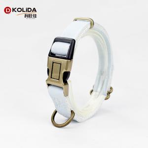 China Cute Colorful Canvas Webbing Dog Collar For Safety Walking Customized Size factory