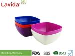 Trendy Square Shape Melamine Plates Bowls , Decal Printing Melamine Soup Bowls