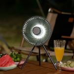 Led Light Floor Standing Fans Camping 10000mAh Battery Rechargable Tripod Fan