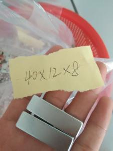 China super strong magnet ndfeb n42 block F40x12x8mm magnets for sale factory