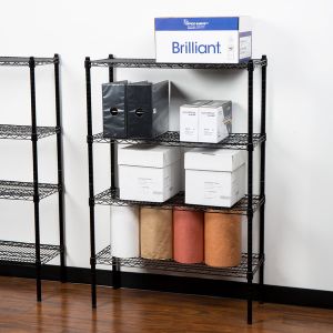 China OEM Paper Divider Commercial Wire Racks Adjustable Storage Shelving 14X 30X 42 on sale