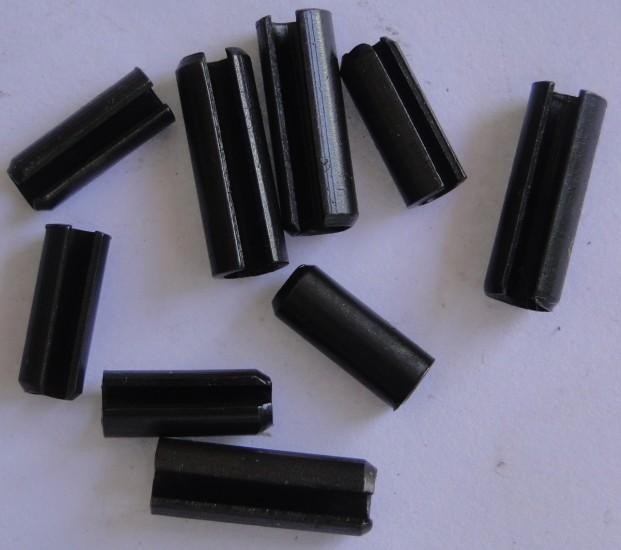 Customized Galvanized Steel Black Zinc Plated 65Mn Slotted Spring Pins DIN1481