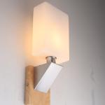 100-240v Country style wood lighting fixture natural wood wall lamp E14 40w