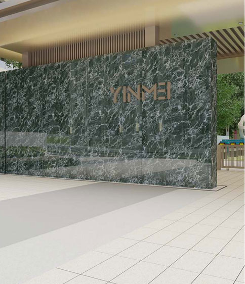 Non-Slip Green Luxury Stone 60x120cm Full Polished Glazed Exterior Curatin Wall Tiles For Garden