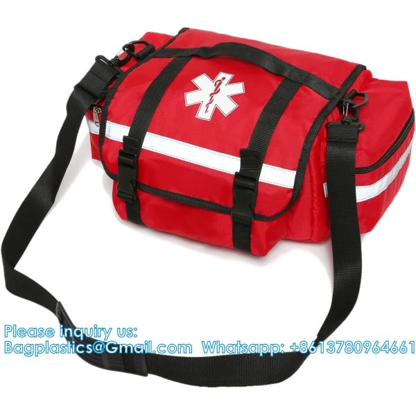 China First Aid Bag Empty Trauma Medical Bag Emergency First Responder Bag Organizer EMS EMT Shoulder Carry Bag 13 X9 X7 factory
