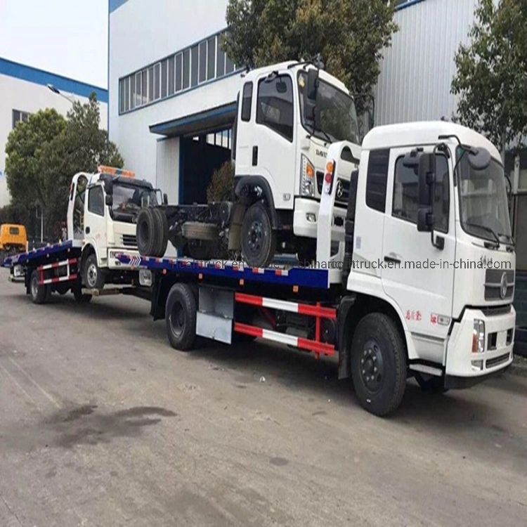 Dongfeng Flatbed Wrecker Small Tow Truck with 110 Kw Engine Power 7500X2300X2500 mm