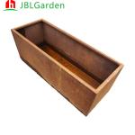 Square Flower Pot Round Corten Steel Planter Box Customized Size