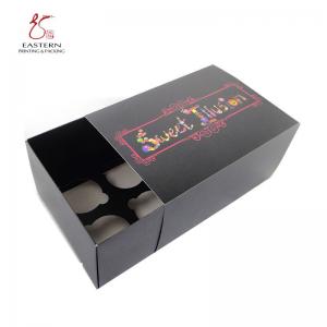 China Foldable Cupcake Holder Paper Box For 6 Cupcake With Cardboard Insert  10*10*4 on sale