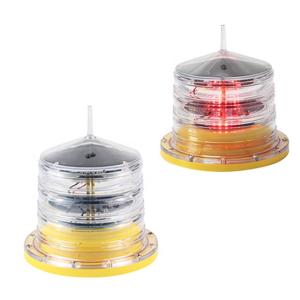 China Yellow Red Color 4NM Solar Powered Navigation Yacht Marine Lantern factory