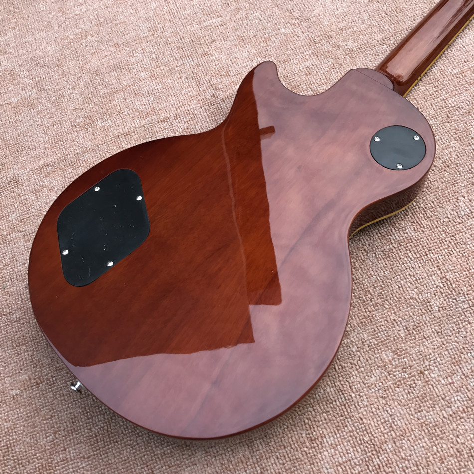 standard LP 1959 R9 electric guitar, Tobacco burst maple top LP electric guitar, Tune-o-Matic bridge, Free shipping
