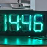 Outdoor 12 Inches Amber LED Time and Temperature Signs Brightness 5000/m2 8000cd