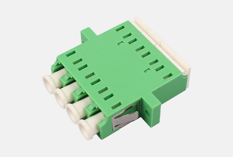 700 1 Quad LC Adapter Green LC To LC Coupler Single Mode / Multimode