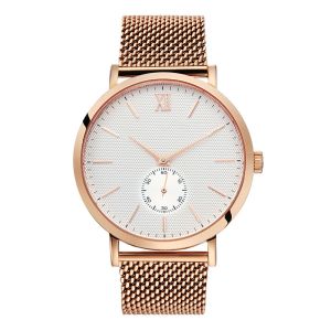 China Modern Custom Mens Gold Mesh Strap Watch Hydraulic Pattern Face on sale