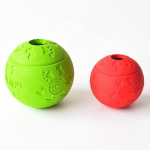China Dog Ball Pet Play Toys Natural Rubber Material Sphere Dia 10 / 7.6cm factory