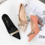 ZM032 929-36 Suede Single Shoes Women 2020 Spring New Women'S Shoes Pointed Toe