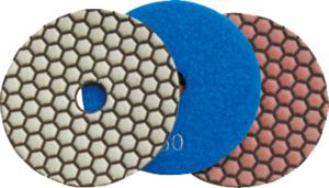 China 150mm Dry Diamond Polishing Pads For Granite , Concrete , Quartz Stone factory