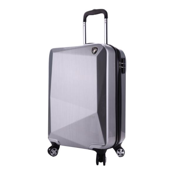 Black 4-Wheel Rolling Luggage Zipper Hard PC TSA Lock Business Suitcases for Unisex Front Open Business Travellers