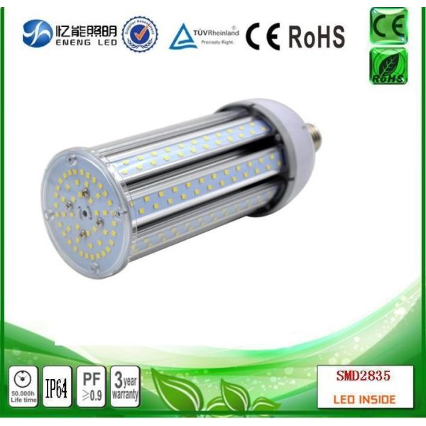China 120LM/W E27E40 50W led street light led corn light E40 led high bay light  smd2835 cri>75 3 years warranty CE ROHS factory