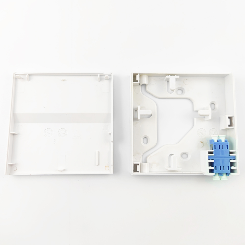 1 Port LC UPC Plastic Fiber Optic Faceplate Socket Panel for Seamless FTTH Installation
