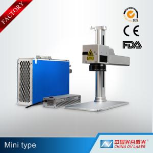 China Mini Type Portable Fiber Laser Marking Machine 10W 20W 30W 50W with FDA factory