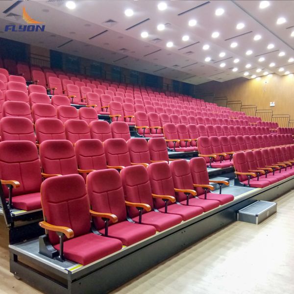 Theater seating row installation