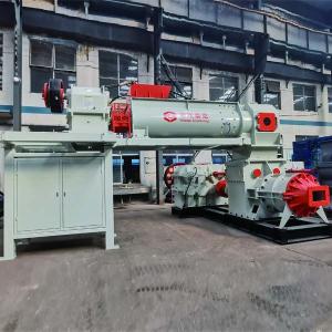 China JKY55 Double Stage Vacuum Clay Brick Extruder Machine Brick Making Machine factory