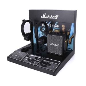 Acrylic Audio Speaker Display Stand Custom Functional With Metal Button