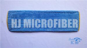 China 18&quot; Blue Fold Over Microfiber Wet Mop Pads Replacement Mop Heads For Home Cleaning factory