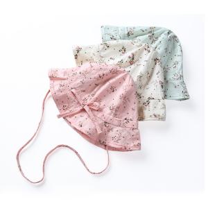China Eco Friendly Dyed Childrens Bucket Hat 45cm Cotton Fabric SGS Approved factory