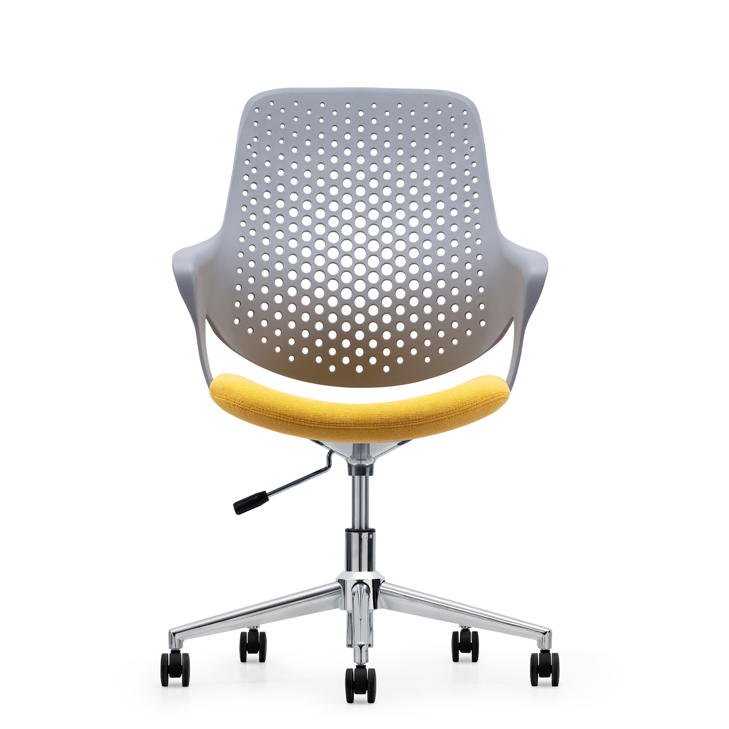 Folded Office Sitting Chairs Modern White Plastic Office Chair Gray Plastic Movable