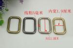 Wholesale light gold 33 mm metal wire iron square ring strap buckle for bags