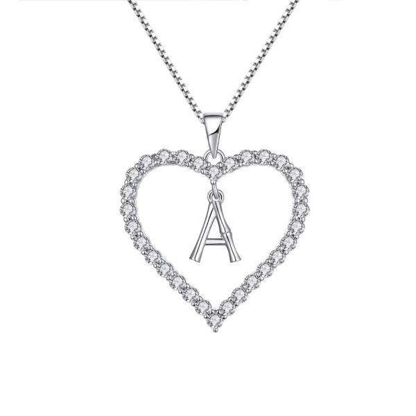 YASVITTI Fine Jewelry Necklace 925 Sterling Silver Heart-Shaped Necklace With A